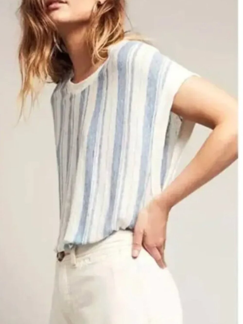 Free People Lightweight Calabasas Stripe Muscle Tunic
